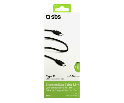 Kabel SBS USB-C USB-C DL.1.5M CZARNY